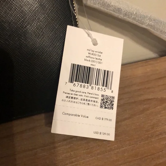 Kate Spade Black Zip Wallet - Picture 3 of 7